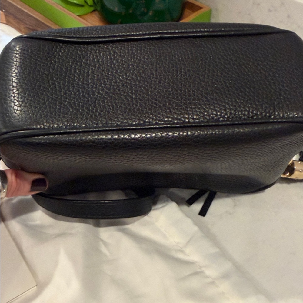 Gucci Soho Disco Black Leather Crossbody Bag With Tassel - Picture 11 of 16